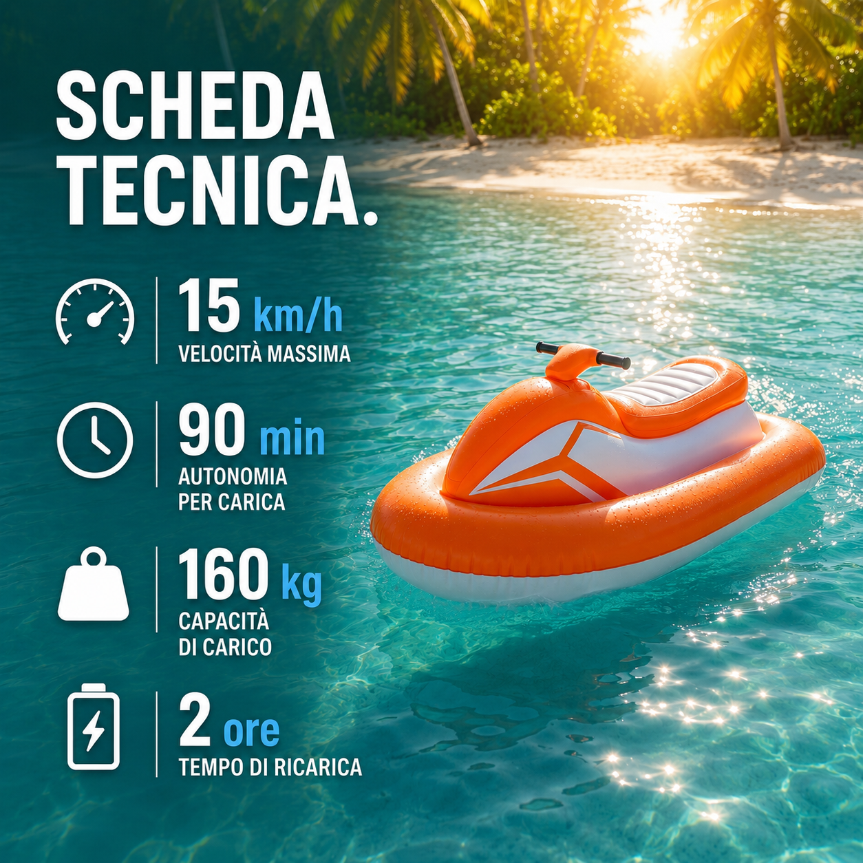 AquaJet™ Jetski Elettrico Gonfiabile